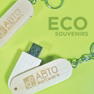Лазерне гравіювання на еко флешках для компанії «ABTO software» Лазерне гравіювання на еко флешках для компанії «ABTO software»