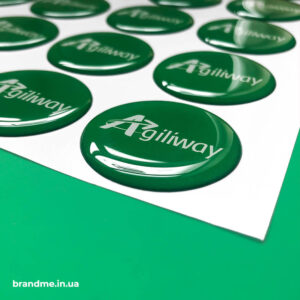 Об'ємні наклейки з логотипом для компанії 