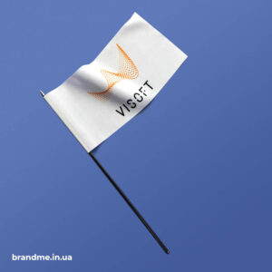 Прапорці на металевій підставці для ІТ-компанії “ViSoft” Прапорці на металевій підставці для ІТ-компанії