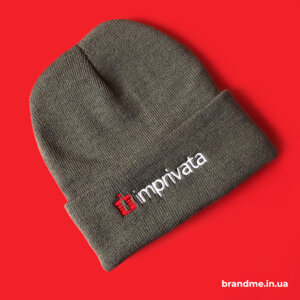 Шапка з вишивкою логотипа для компанії “Imprivata” Шапка з вишивкою логотипа для компанії