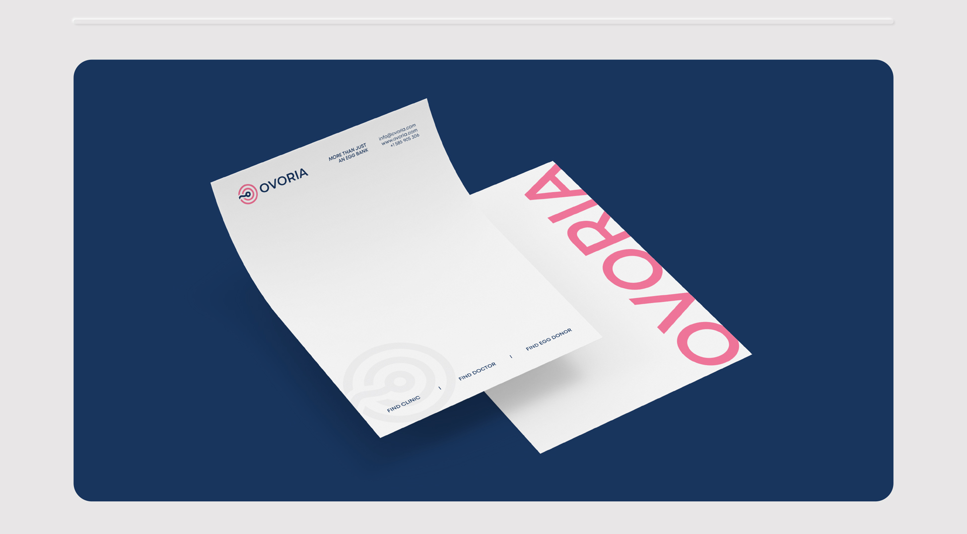 бланк Створення айдентики для міжнародної медичної компанії Ovoria. Фото 10 | BRANDME