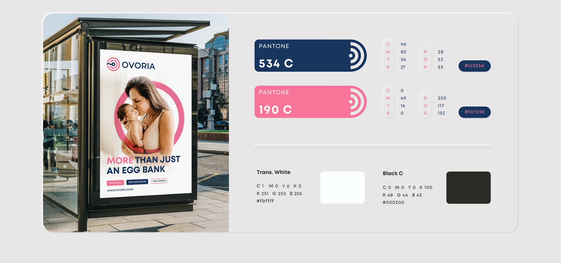 колір Створення айдентики для міжнародної медичної компанії Ovoria. Фото 3 | BRANDME