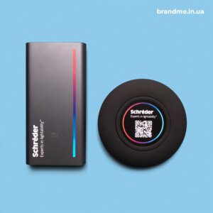 Ультрафіолетовий друк на повербанках для компанії “Schreder” Ультрафіолетовий друк на повербанках для компанії