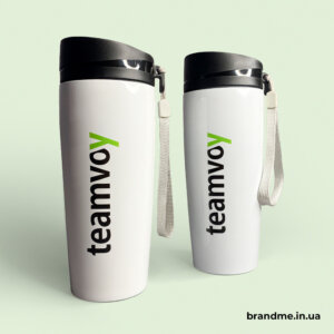 Термочашки з логотипом для компанії “Teamvoy” Термочашки з логотипом для компанії