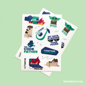 Друк оригінальних стікерпаків для SoftServe