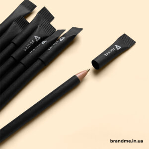 Еко-ручки з твердою картонною основою та нанесенням логогтипу Solvve Еко ручки з брендуванням ультрафіолетовим друком