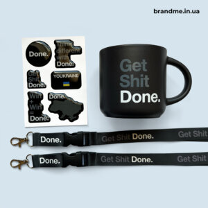 Об`ємні стікери, горнята стрічки для бейджів в корпоративній стилістиці компанії Done. Об`ємні стікери, горнята стрічки для бейджів в корпоративній стилістиці компанії Done.