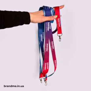 Стрічки для бейджу з градієнтом – більше не мрія, а реальність. Створили для Schreder! Виготовлення брендовани стрічок у корпоративних кольорах клієнта