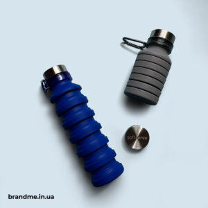 Силіконові пляшки-трансформери з брендованою кришечкою для SoftServe