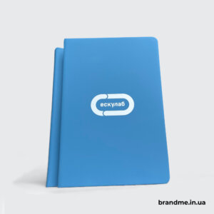 Брендування soft-touch блокнотів в корпоративних кольорах