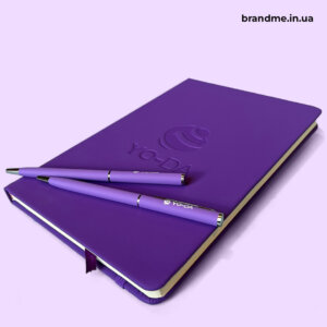 Брендування методом тиснення на soft-touch блокнотах