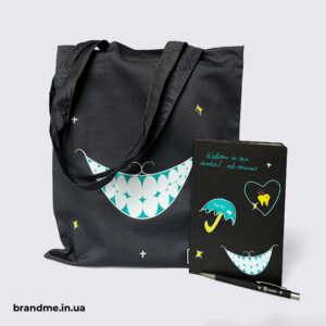 Оригінальний яскравий мерч для стоматології DentArt Дизайн та виготовлення комплексного мерчу