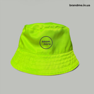 Неоново-жовта панама з логотипом для тематичних корпоративних подій