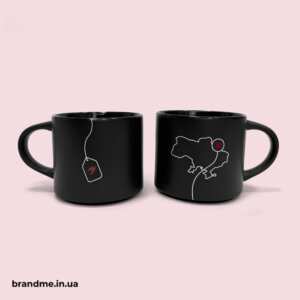 Стильні матові горнята з тематичним брендуванням Повноколірний друк на чашках