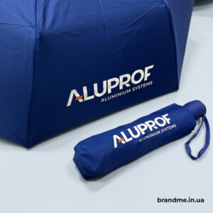 Ультрамаринові автоматичні парасолі для компанії Aluprof Повноколірне нанесення на автоматичні парасолі