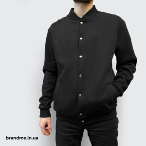 Чорний бомбер індивідуального пошиву для вашого брендування Можливість створювати унікальний корпоративний промо-одяг