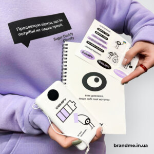 3Д стікери, павербанк та худі для компанії Obmify