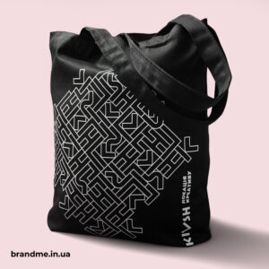 Шопери з принтом для “Локація креативу KIVSH” Унікальне нанесення на еко-торби