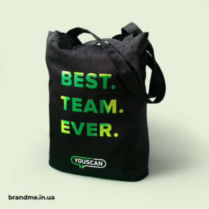 Виготовлення екосумок з принтом для “YouScan” Повноколірний друк на шоперах для колективу