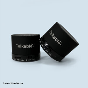 Портативна колонка з брендуванням методом гравіювання Брендування мобільних аксесуарів для корпоративних подарунків