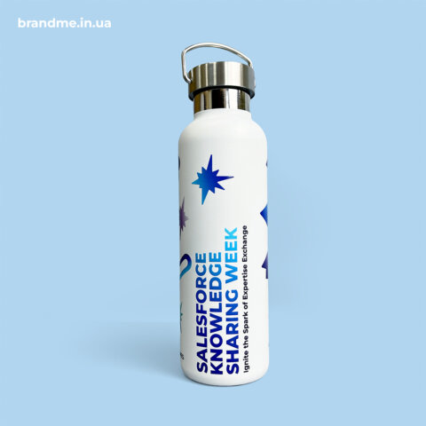 Термос з повноколірним друком по колу для Customertimes. Фото 29 | BRANDME Брендування пляшок по колу