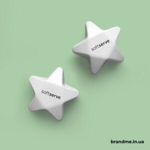 Брендовані антистреси “зірка” для компанії “SoftServe” Брендовані антистреси