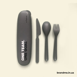 Набір приборів для подорожей з брендуванням для SoftServe Брендування столових приборів для поодарунків