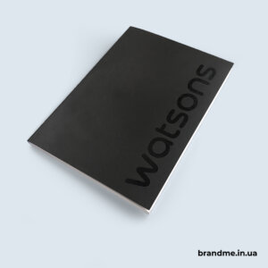 Блокнот з логотипом для “Watsons” Блокнот на склейку чорний матовий