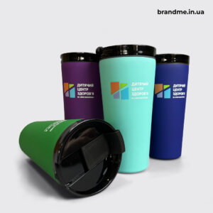 Soft-touch термогорнята з повноколірним друком для Дитячого центру Брендовані soft-touch горнята