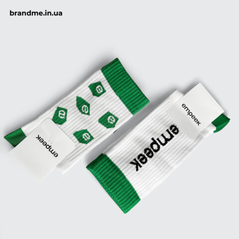 Бавовняні шкарпетки на резинці для компанії Empeek. Фото 30 | BRANDME Шкарпетки з дизайном клієнта