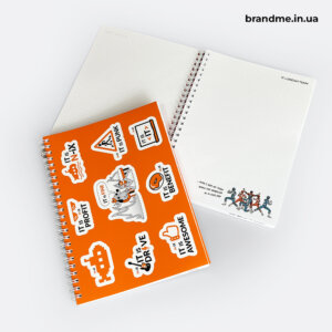 Блокнот за індивідуальним макетом: з стікерпаком та задрукованими сторінками Блокноти за індивідуальним макетом