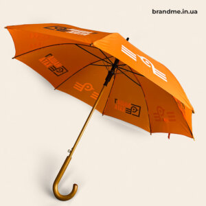 Яскрава парасолька для компанії Наша хата Парасоля-тростина з логотипом