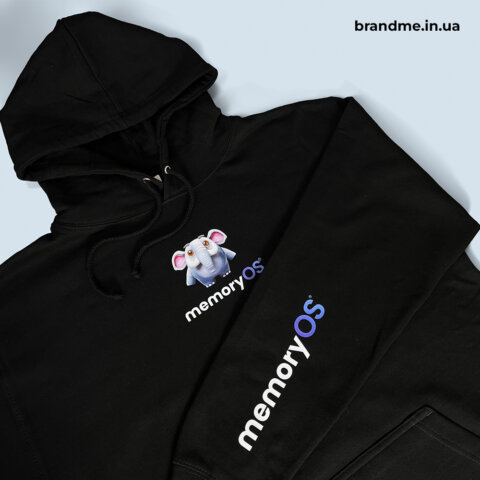 Толстовка з оригінальним персонажем для memoryOS. Фото 35 | BRANDME Стійкий друк на худі
