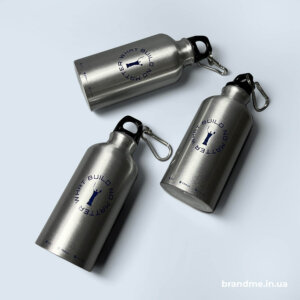 Індивідуальний UV-друк на срібних пляшках для води