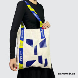 Бавовняний шопер зі стильним друком Нанесення логотипу на ручках шопера