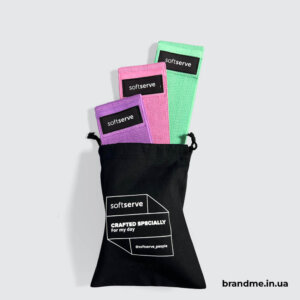 Фітнес резинки з логотипом та брендованим мішечком