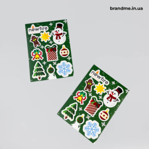 Друк святкових стікерів для компанії Newfire